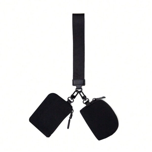KeyChain Wallet Wristlet Wallets For Women Mini Zip Dual Pouch Wristlet