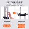 Drywall Stilts, 18''-30'' Adjustable Aluminum Tool Stilts With Protective Knee Pads, Durable And Non-slip Work Stilts For Sheetrock Painting, Walking, Taping, Silver