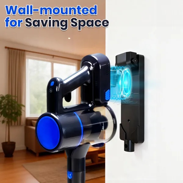 Cordless Vacuum Cleaner, Lightweight Stick Vacuum Household Anti-tangling And LED Light, Powerful Rechargeable Wireless Vacuum Cleaner