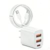 Charger Cable - Portable, Durable, Essential For Charging Compatible With Multiple Devices And Ensures Device Safety.