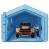 Inflatable Paint Booth, 39.37 X 16.40 X 13.12 Ft, Inflatable Spray Booth With 950W+1100W Blowers, Air Filter System, Triangular Roof, For Painting Car, Truck, Furniture, Automotive Sheet Metal