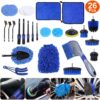 f75853ad-dff6-4a64-9dae-7424ca38185d.jpg 26Pcs Car Detailing Brush Kit Exterior Interior Car Cleaning Set Drill Brush Set Car Buffing Sponge Pads Kit For Cleaning Automobile Interior Exterior Wheels Dashboard