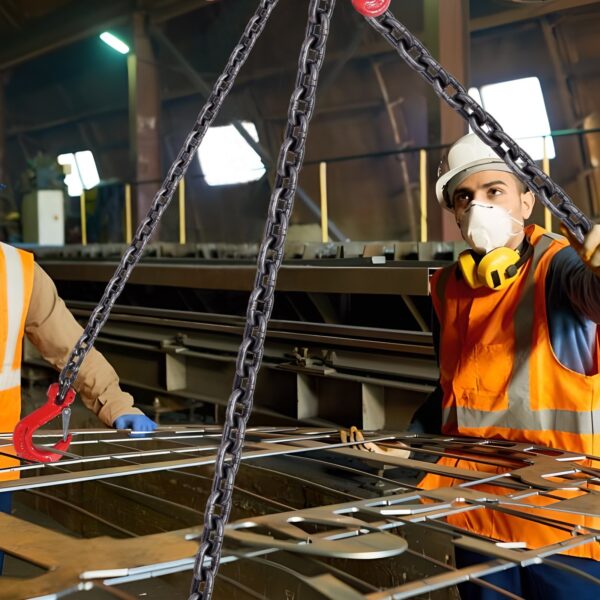 Chain Sling 4 Legs G80 Lifting Chain With Grab Hooks 6600 Lbs