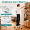 Foldable Stool, Anti-slip Platform And Rubber Feet, 330-pound Capacity Sturdy Metal Foldable Stool