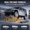 Auto Car Truck Service Ramps Lifts With Pedal, Garage Car Lift Hydraulic Ramps With Max. Lifting Force 5 Ton, Automotive Hydraulic Lift Repair Frame Lift 2 Pack Yellow Color