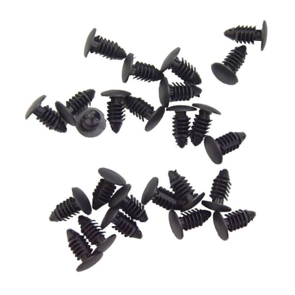 GM Automotive Push Pin Retainer Clips Black 25 Pcs 8MM