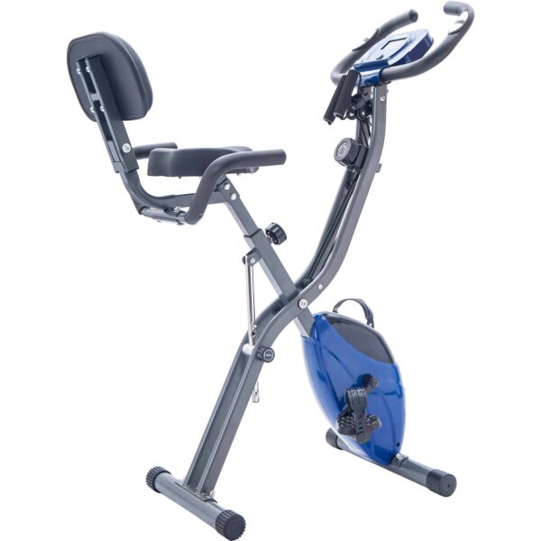 fc80eaef-8bb7-49a8-a161-801f1084c10b.jpg Folding Exercise Bike, Fitness Upright And Recumbent X-Bike With 16-Level Adjustable Resistance, Arm Bands And Backrest
