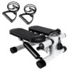 Stepper For Exercise Mini Fitness Stepper With 2 Resistance Bands LCD Monitor Max 330.7LBS Load Stair Stepper Quiet Stepper
