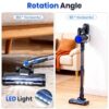 Cordless Vacuum Cleaner, Lightweight Stick Vacuum Household Anti-tangling And LED Light, Powerful Rechargeable Wireless Vacuum Cleaner